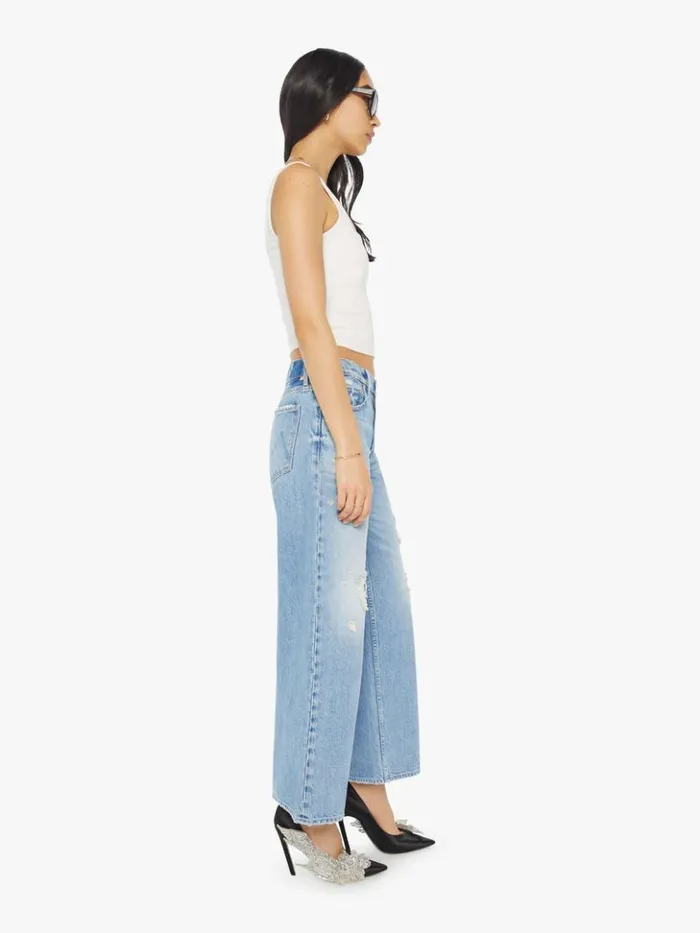 Mother Denim Wide Leg The Down Low Spinner Hover Wash Holey Roller 8211 Women Mother Denim Wide Leg The Down Low Spinner Hover Wash Holey Roller 8211 Women
