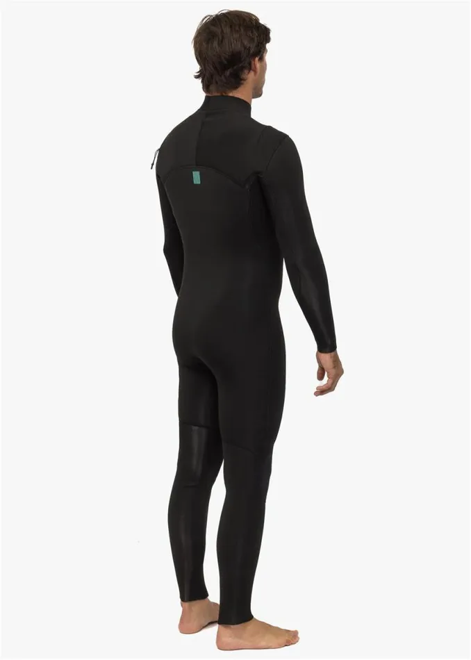 New Seas 43 UZip Wetsuit Black Men Vissla Wetsuits