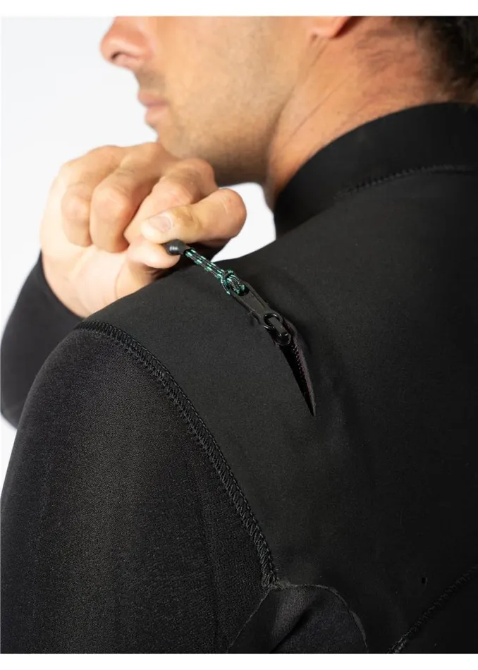 New Seas 43 UZip Wetsuit Black Men Vissla Wetsuits