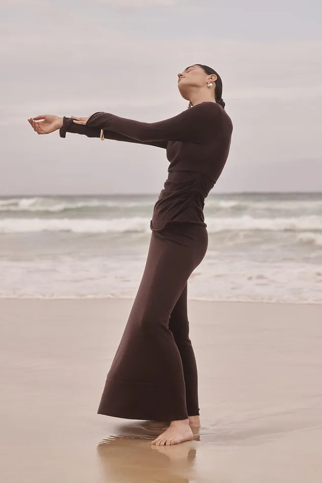 NICO BITTER CHOC MERINO MAXI SKIRT Women DISSH The Gift Shop