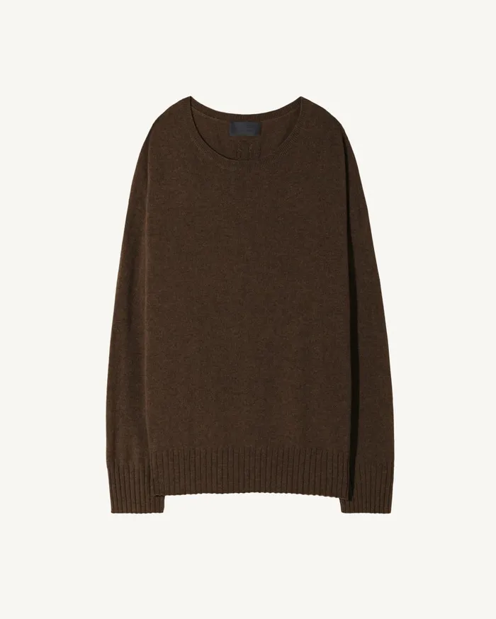 Nili Lotan BOYFRIEND SWEATER Ivory Women Knits and Sweaters