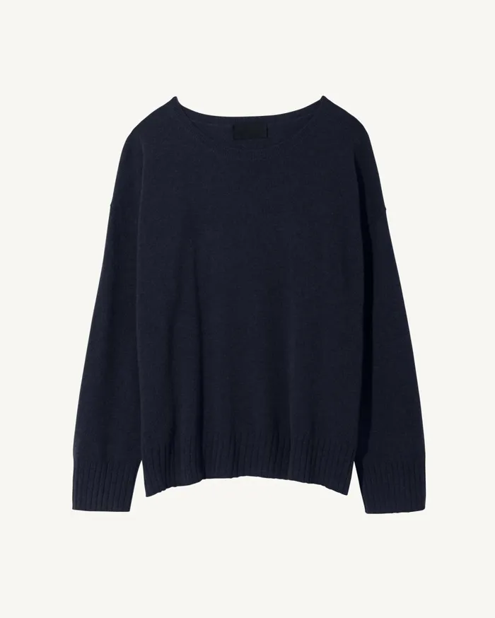 Nili Lotan BOYFRIEND SWEATER Ivory Women Knits and Sweaters