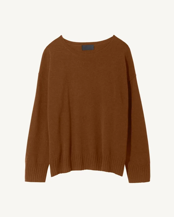 Nili Lotan BOYFRIEND SWEATER Ivory Women Knits and Sweaters