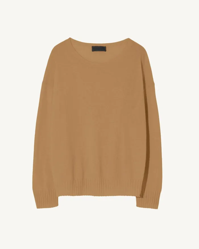 Nili Lotan BOYFRIEND SWEATER Ivory Women Knits and Sweaters