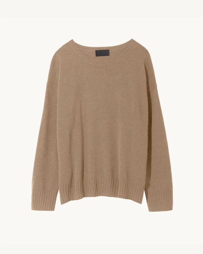 Nili Lotan BOYFRIEND SWEATER Ivory Women Knits and Sweaters