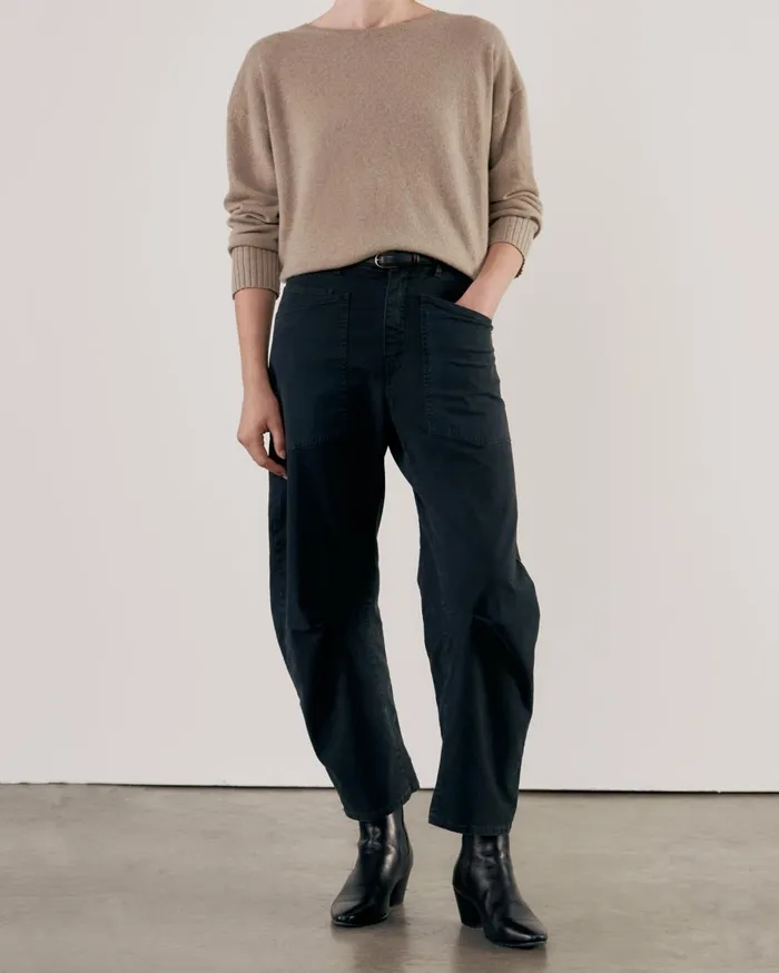 Nili Lotan BOYFRIEND SWEATER Ivory Women Knits and Sweaters