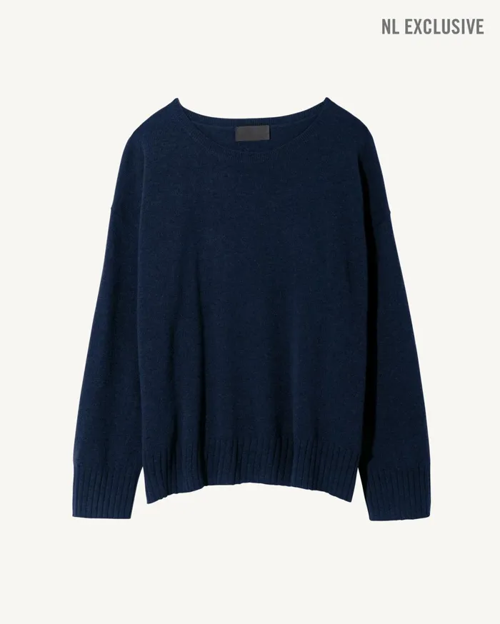 Nili Lotan BOYFRIEND SWEATER Ivory Women Knits and Sweaters