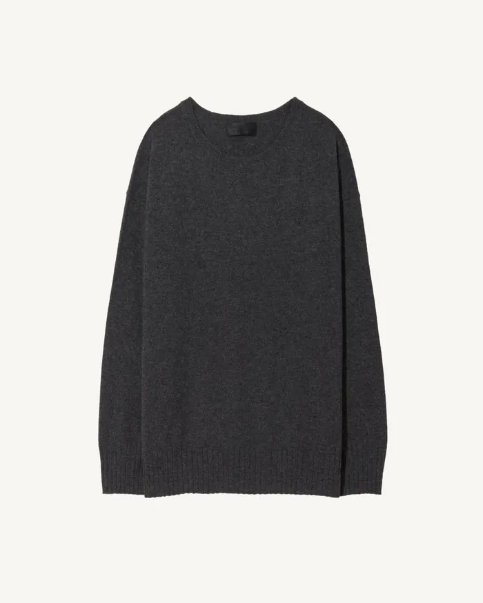 Nili Lotan BOYFRIEND SWEATER Ivory Women Knits and Sweaters
