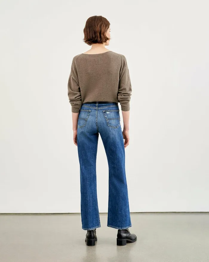 Nili Lotan BOYFRIEND SWEATER Ivory Women Knits and Sweaters