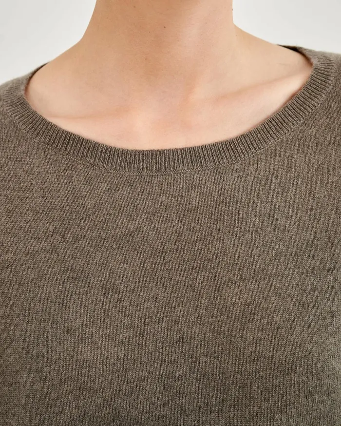 Nili Lotan BOYFRIEND SWEATER Ivory Women Knits and Sweaters