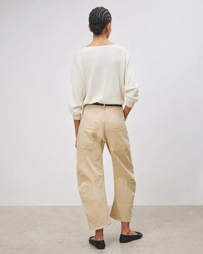 Nili Lotan BOYFRIEND SWEATER Ivory Women Knits and Sweaters