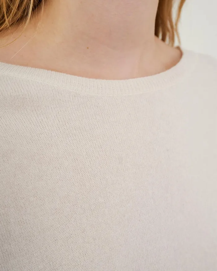 Nili Lotan BOYFRIEND SWEATER Ivory Women Knits and Sweaters