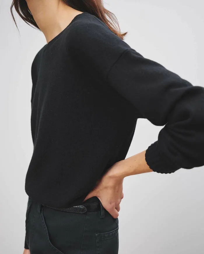 Nili Lotan BOYFRIEND SWEATER Ivory Women Knits and Sweaters