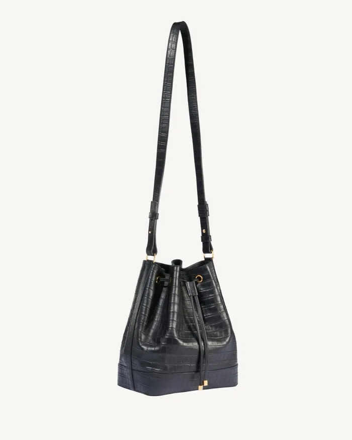 Nili Lotan BRIGITTE BUCKET BAG Black And Gold Women Handbags