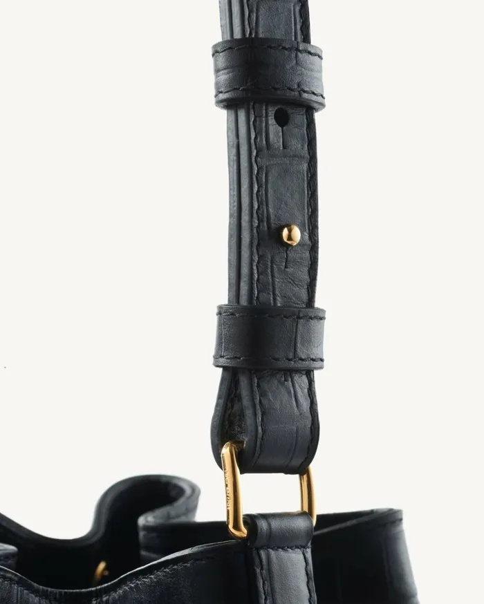 Nili Lotan BRIGITTE BUCKET BAG Black And Gold Women Handbags