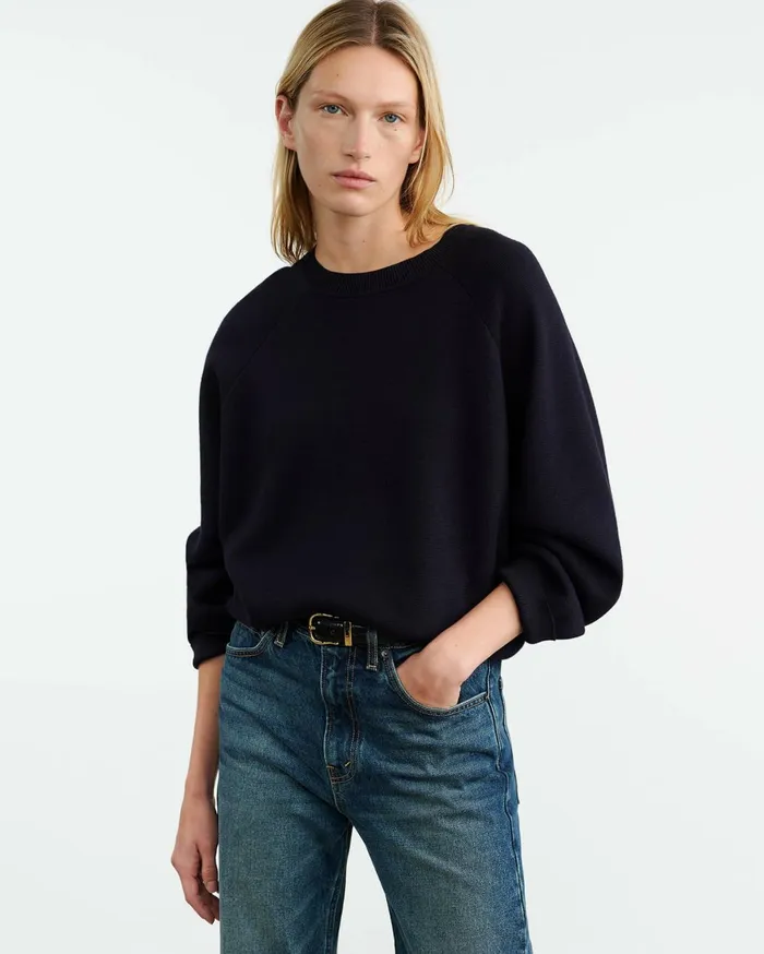 Nili Lotan DAMARIS CASHMERE SWEATER Dark Navy Women Knits and Sweaters