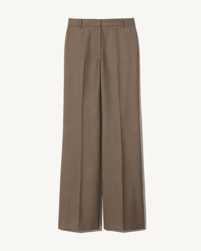 Nili Lotan EFFY PANT Taupe Grey Women Pants and Shorts