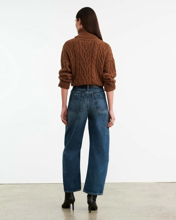 Nili Lotan GIGI CASHMERE TURTLENECK SWEATER Coffee Women Knits and Sweaters