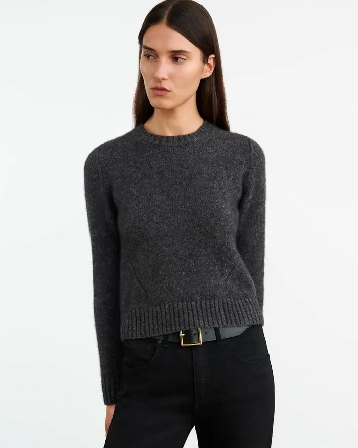 Nili Lotan GWENDOLYN SWEATER Charcoal Women Knits and Sweaters