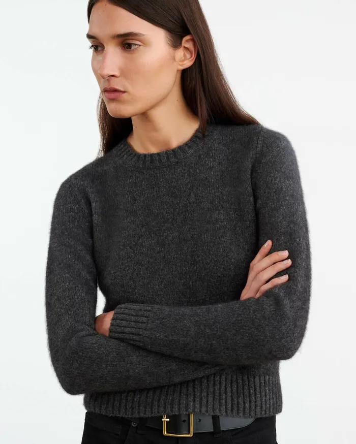 Nili Lotan GWENDOLYN SWEATER Charcoal Women Knits and Sweaters