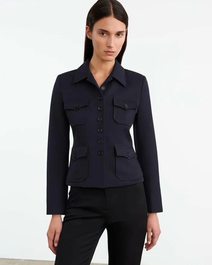 Nili Lotan JAMISON JACKET Midnight Women Jackets and Blazers