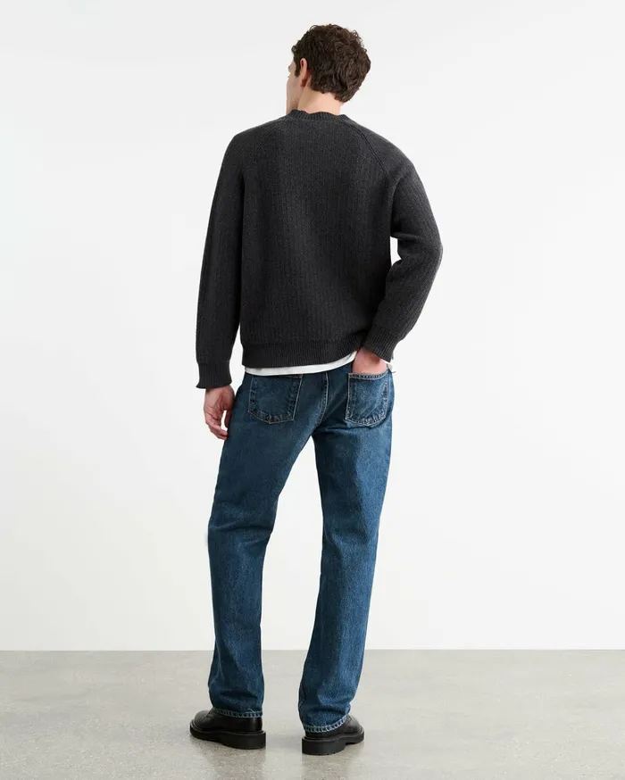 Nili Lotan KADIR SWEATER Charcoal Melange Men Sweaters