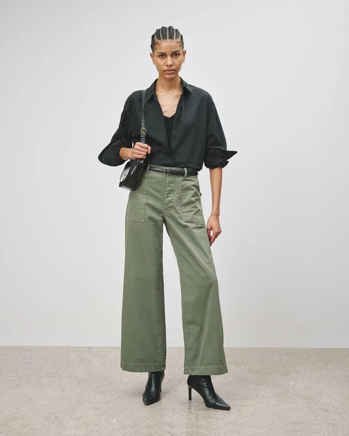 Nili Lotan LEON BOY PANT Carbon Women Pants and Shorts