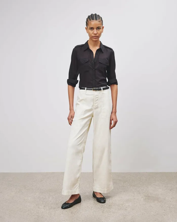 Nili Lotan LEON BOY PANT Carbon Women Pants and Shorts