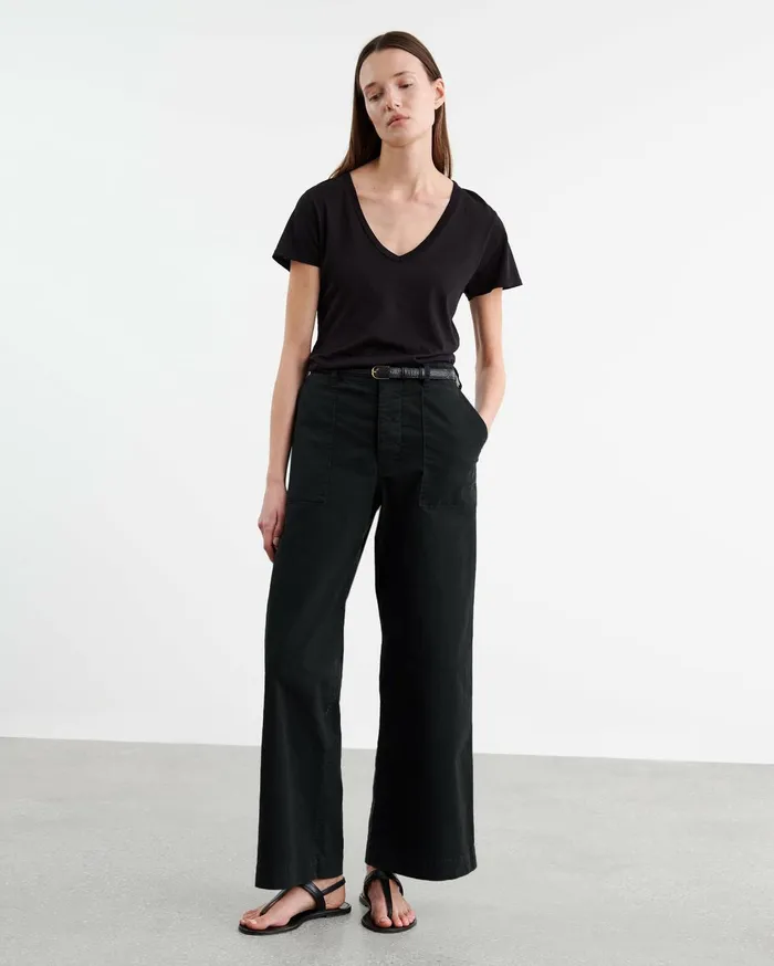 Nili Lotan LEON BOY PANT Carbon Women Pants and Shorts