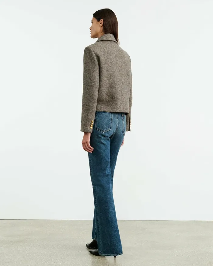 Nili Lotan PAOLA JACKET Feather Grey Donagal Women Jackets and Blazers