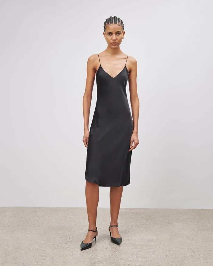 Nili Lotan SHORT CAMI DRESS Ivory Women Dresses and Skirts