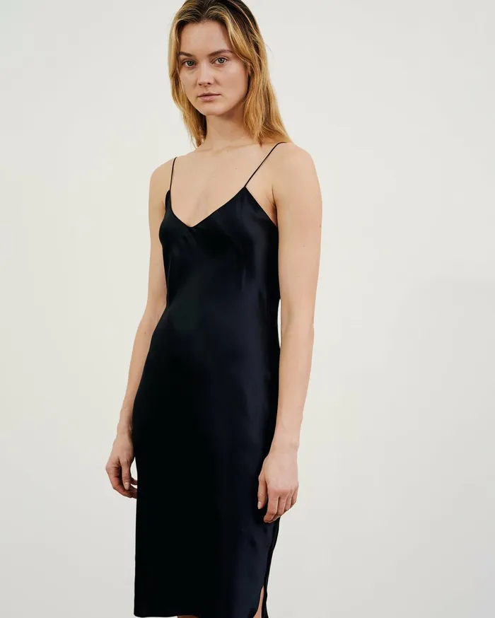 Nili Lotan SHORT CAMI DRESS Ivory Women Dresses and Skirts