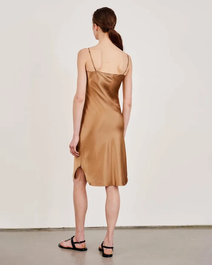 Nili Lotan SHORT CAMI DRESS Ivory Women Dresses and Skirts