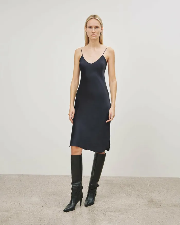 Nili Lotan SHORT CAMI DRESS Ivory Women Dresses and Skirts