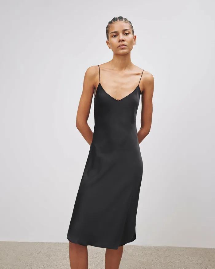 Nili Lotan SHORT CAMI DRESS Ivory Women Dresses and Skirts
