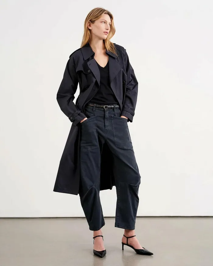 Nili Lotan TANNER TRENCH COAT Khaki Women Coats and Outerwear