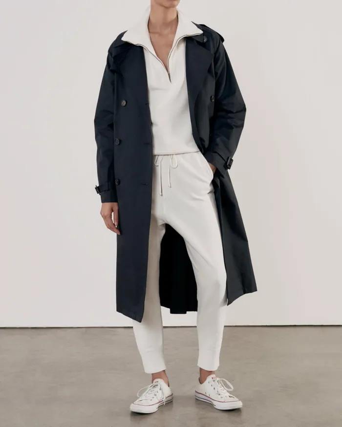 Nili Lotan TANNER TRENCH COAT Khaki Women Coats and Outerwear