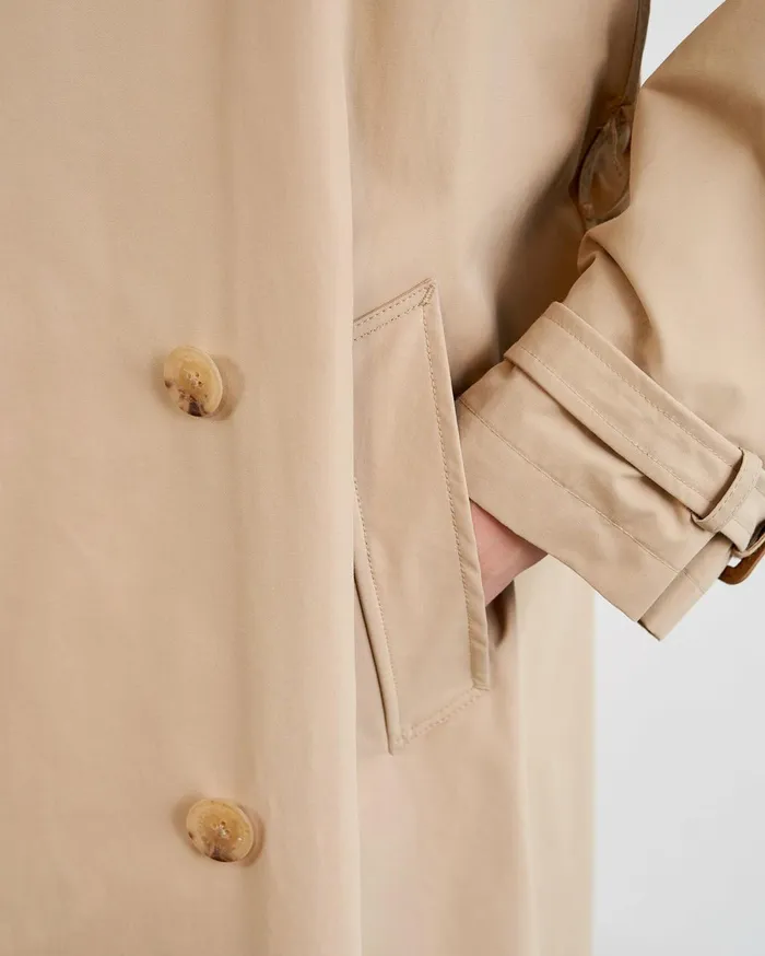 Nili Lotan TANNER TRENCH COAT Khaki Women Coats and Outerwear