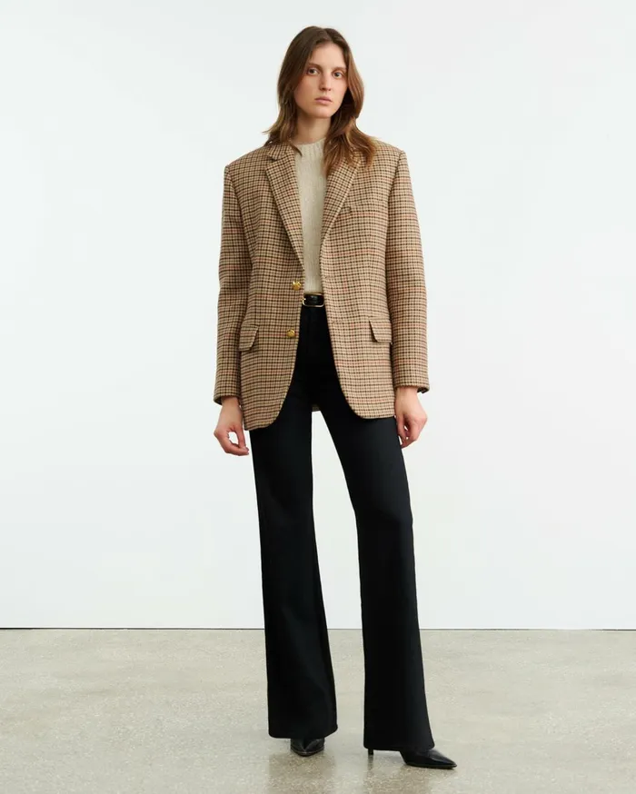 Nili Lotan TOMASO SWEATER Beige Melange Women Knits and Sweaters