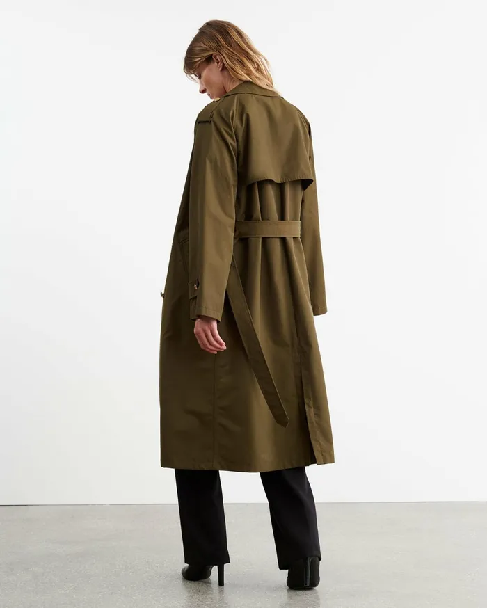 Nili Lotan TOUSSAINT TRENCH COAT Olive Green Women Coats and Outerwear