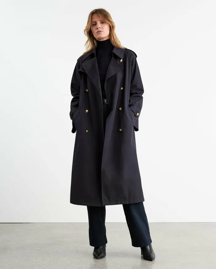 Nili Lotan TOUSSAINT TRENCH COAT Olive Green Women Coats and Outerwear