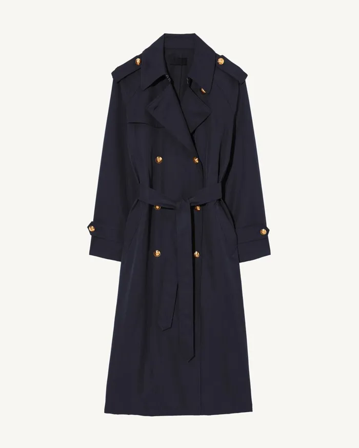 Nili Lotan TOUSSAINT TRENCH COAT Olive Green Women Coats and Outerwear