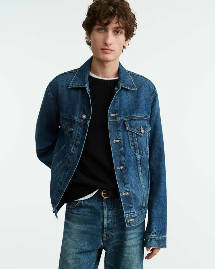 Nili Lotan ZACHARY DENIM JACKET Simon Wash Men Jackets and Coats