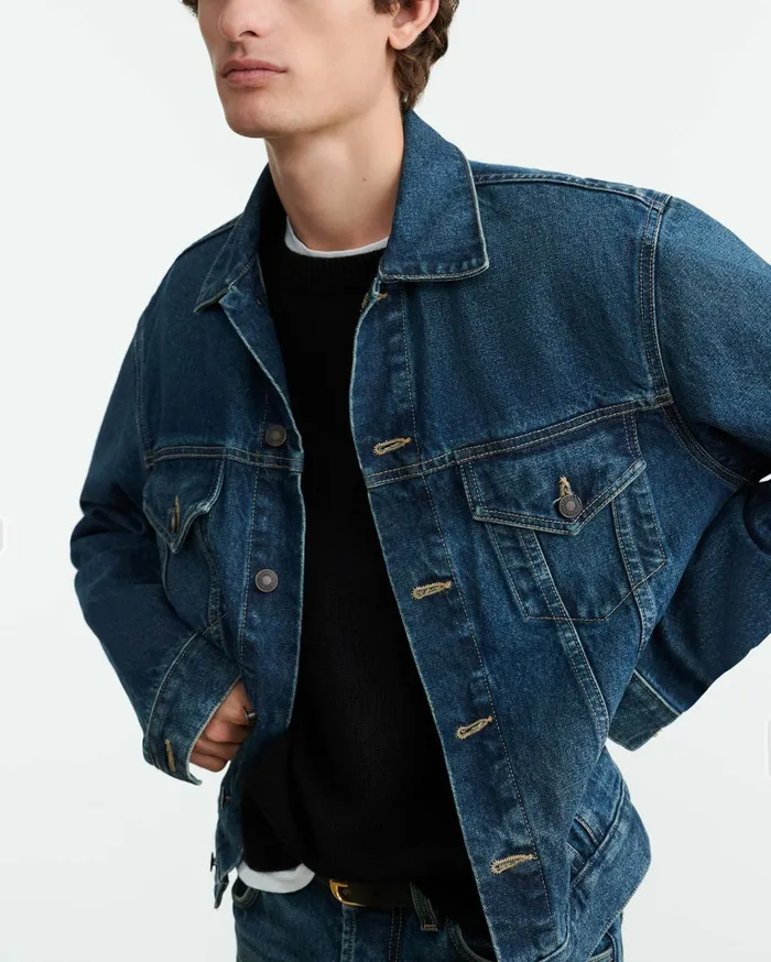 Nili Lotan ZACHARY DENIM JACKET Simon Wash Men Jackets and Coats