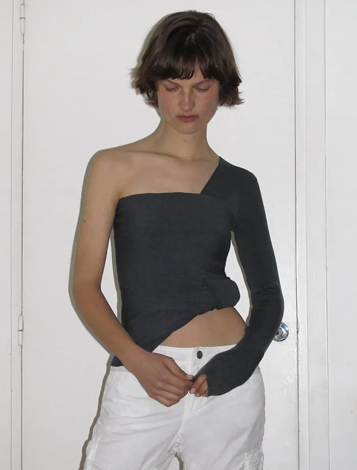 No 1588 Morguin Dark Grey Women Paloma Wool Tops