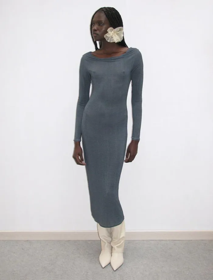 No 1729 Suarez Greyish Blue Women Paloma Wool Dresses