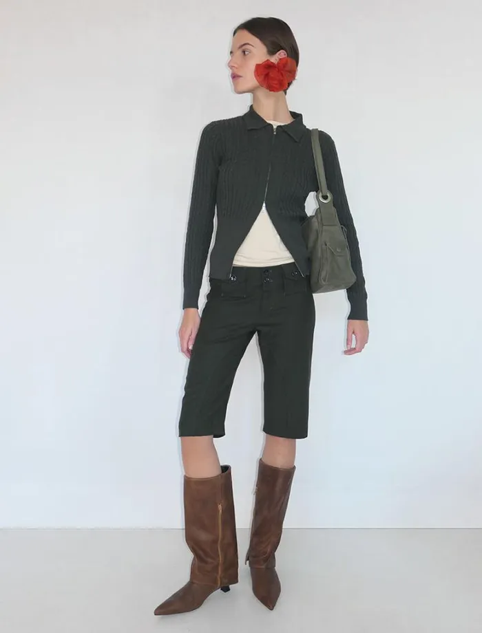 No 1799 Bourgeois Dark Khaki Women Paloma Wool Bottoms