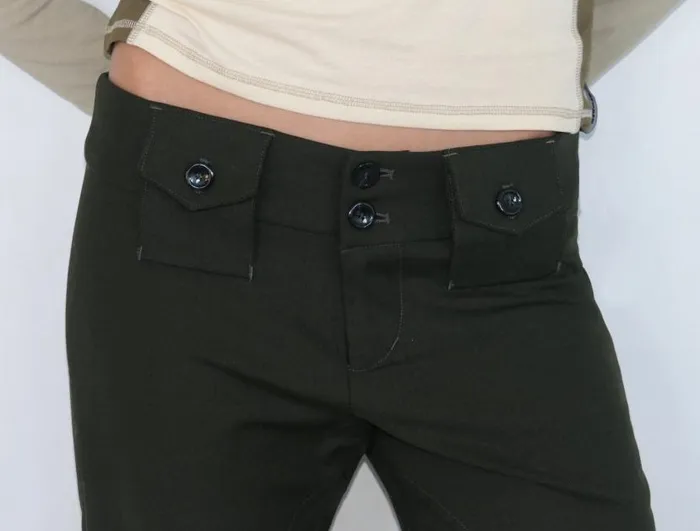 No 1799 Bourgeois Dark Khaki Women Paloma Wool Bottoms