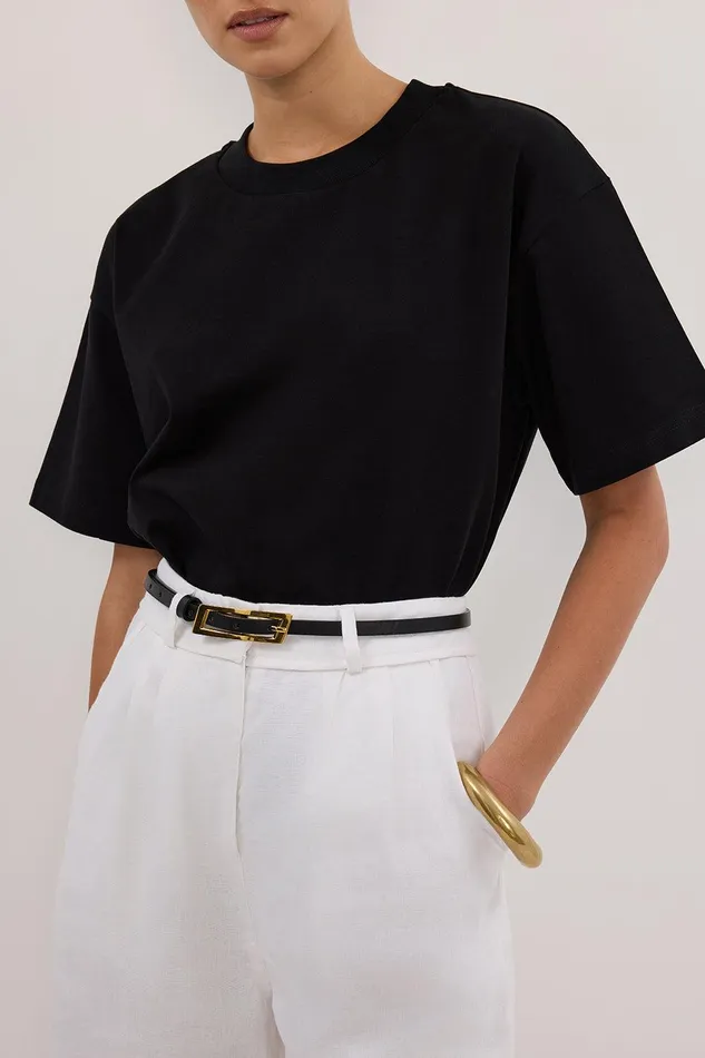 NOAH BLACK SIGNATURE COTTON TEE Women DISSH TShirts