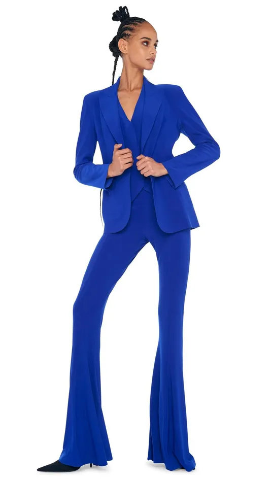 Norma Kamali Bottoms FISHTAIL PANT Electric Blue 8211 Clothing